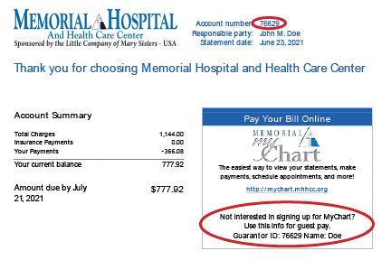 image of a invoice, with an account number