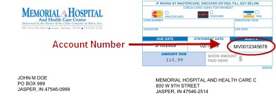 image of a invoice, with an account number
